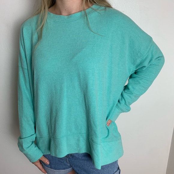 aerie Tops - AERIE Aqua Cozy Pullover Sweater